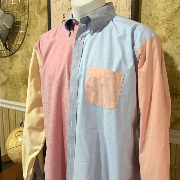 Brooks Brothers Multicolor Color Block Button Down Shirt. Nearly new XXL - Picture 2 of 9